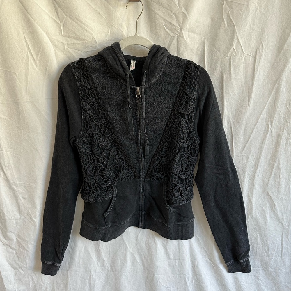 Free People Lace Sweatshirt- Size S